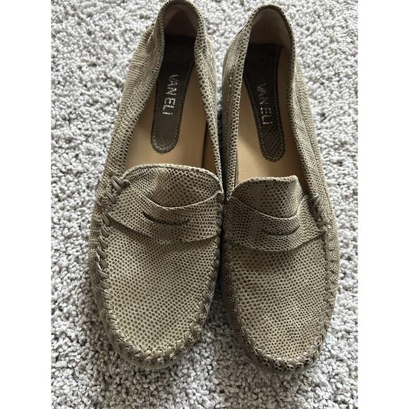 Vaneli Shoes Womens 7.5M Penny Loafers Green Slip On Casual Comfort Low Top Flat - Picture 2 of 11